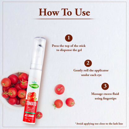 VI-JOHN Prakritik Tomato Under Eye Gel, Reduces Dark Circles, Puffiness,Fine Lines 100% Bioactives