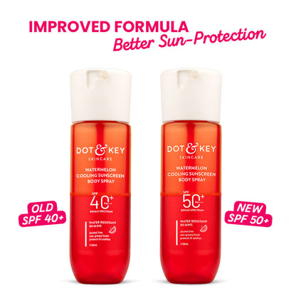 Dot & Key Watermelon Cooling Sunscreen Body Spray In-Vivo Tested SPF 50+ PA+++