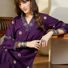 Dhiyona IE Ethnic Motifs Embroidered Pure Cotton V-Neck Tunic With Trousers