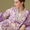 Indyancart IE Women Ethnic Motifs Printed Empire Mirror Work Pure Cotton Kurta with Trousers & With Dupatta