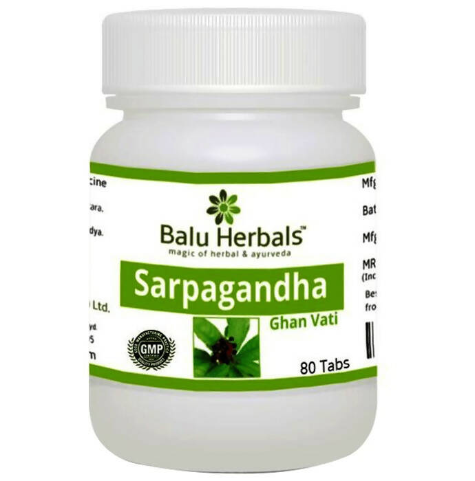 Balu Herbals Sarpagandha Ghan Vati Tablets - Indyancart