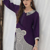 Dhiyona IE Animal Printed Pure Cotton V-Neck Tunic With Trousers