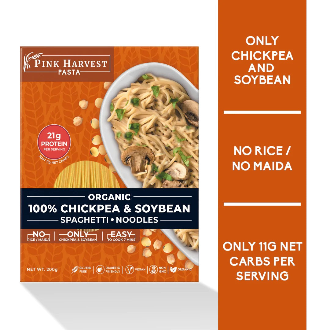 Pink Harvest Organic 100% Chickpea & Soybean Spaghetti Noodles - Indyancart