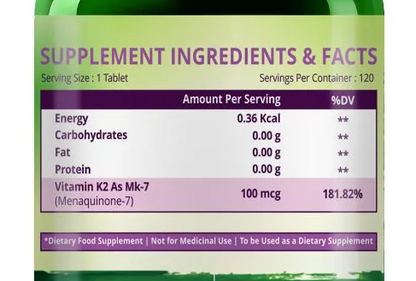 Himalayan Organics Vitamin K2 100 Mcg Tablets