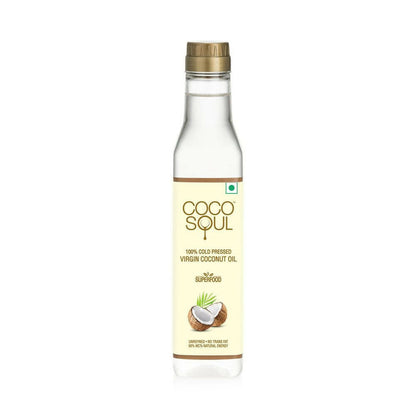 Coco Soul Cold Pressed Natural Virgin Coconut Oil - Indyancart
