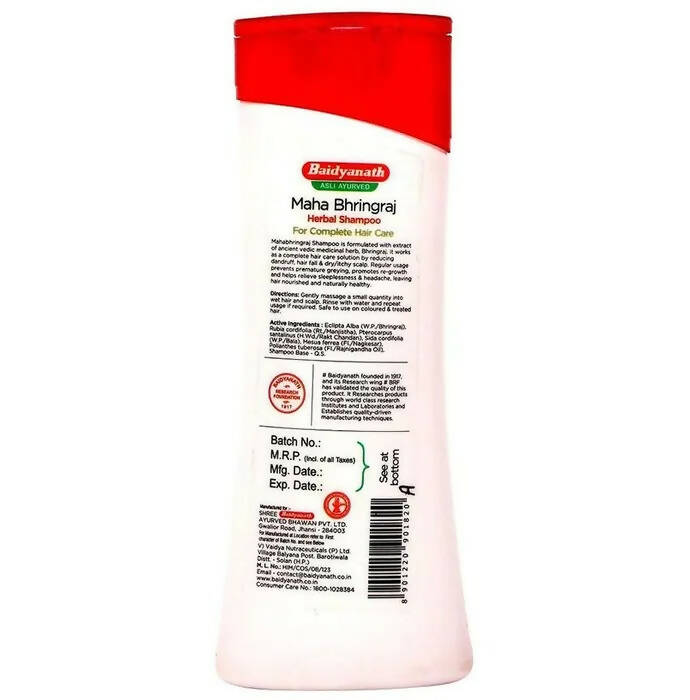 Baidyanath Jhansi Maha Bhringraj Herbal Shampoo - Indyancart