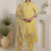 Dhiyona IE Women Floral Printed Kurta with Trouser & Dupatta