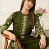 Dhiyona IE Floral Printed Thread Work Pure Cotton Kurta With Palazzos & Dupatta