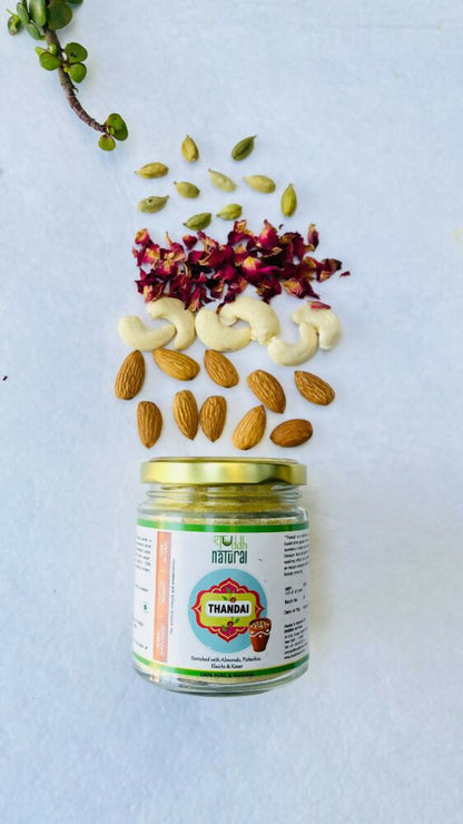 Shuddh Natural Ubtan Based Herbal Gulal, Ayurvedic Thandai Powder, Honey | Holi Gift Hamper