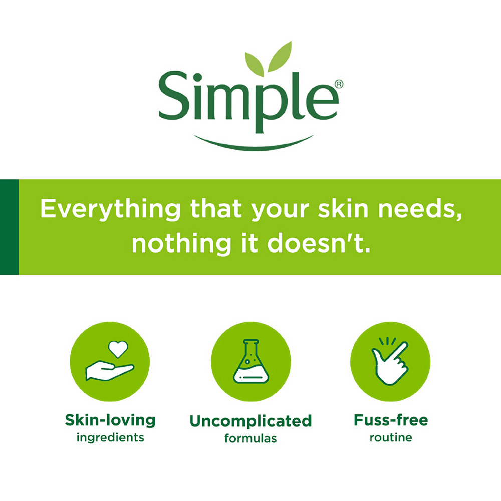 Simple Moisturising Facial Wash in a clear bottle with a white pump, designed for gentle cleansing and hydration.