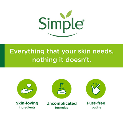 Simple Moisturising Facial Wash in a clear bottle with a white pump, designed for gentle cleansing and hydration.