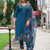 Dhiyona IE Women Floral Embroidered Kurta with Trousers & Dupatta