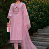 Indyancart IE Women Floral Embroidered Regular Thread Work Pure Cotton Kurta with Trousers & With Dupatta