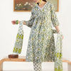 Indyancart IE Women Floral Printed Regular Pure Cotton Kurta with Trousers & With Dupatta