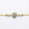 Dhiyona Multicolor Artificial Beads Ganesh Ji Thread Rakhi With Roli Chawal Chandan Mishri