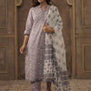 Dhiyona IE Women Ethnic Motifs Printed Cotton Kurta with Trousers & Dupatta