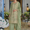 Indyancart IE Women Ethnic Motifs Embroidered Kurta with Palazzos & Dupatta