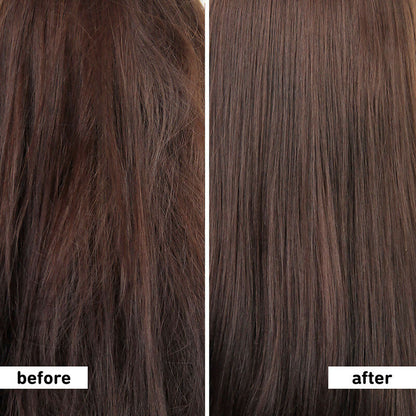 Plum Coconut Milk & Peptides Shampoo bottle with soft, shiny hair in the background, showcasing natural ingredients and smooth hair.
