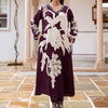 Dhiyona IE Floral Printed Sequinned A-Line Kurta With Salwar