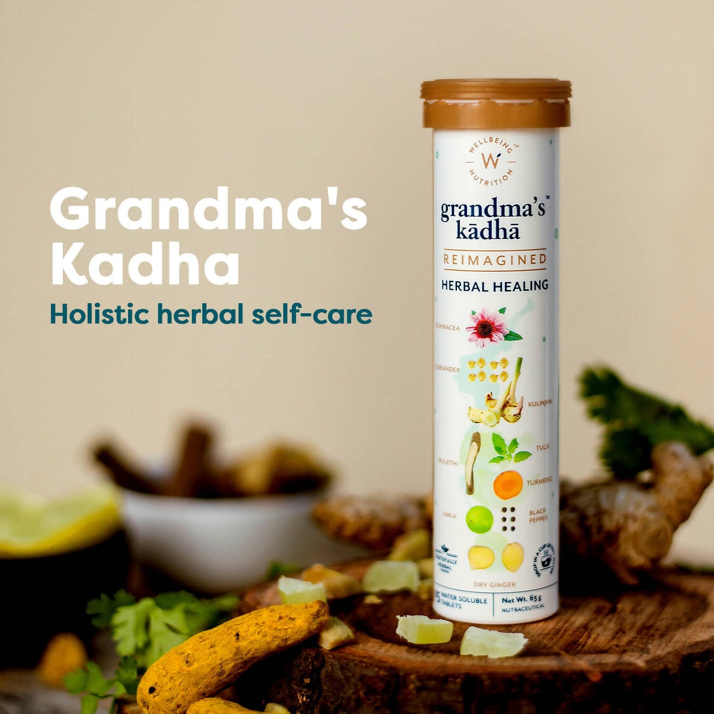 Wellbeing Nutrition Grandma's Kadha Tablets - Indyancart