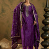 Dhiyona IE Floral Embroidered Sequinned Straight Kurta with Trousers & Dupatta