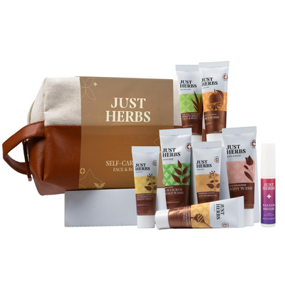 Just Herbs Self Care Face & Body Skincare Essentials Kit Combo