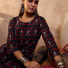 Dhiyona IE Printed Round Neck Pure Cotton Tunic With Trouser