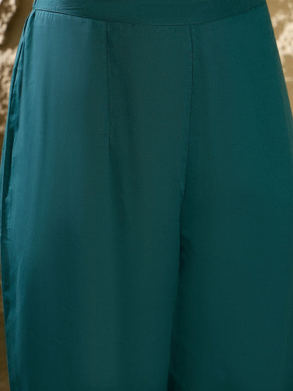 Dhiyona IE Women Floral Printed Regular Pure Cotton Kurta with Trousers & With Dupatta