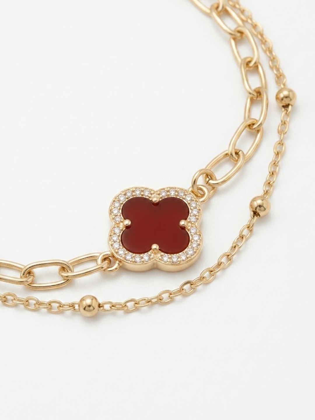 Anouk Women Artrificial Stones Gold Plated Rakhi With Roli Chawal Chandan Mishri