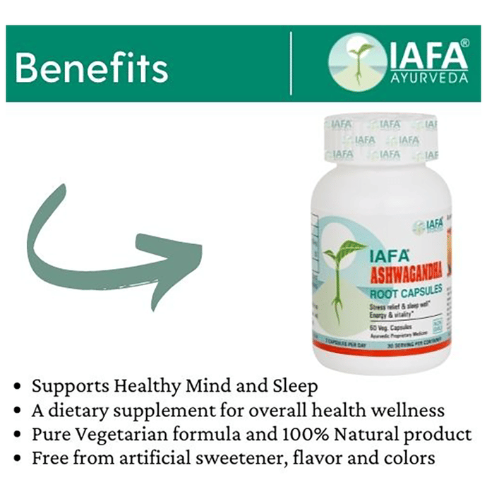 Iafa Ayuveda Ashwagandha Root Extract Veg Capsules