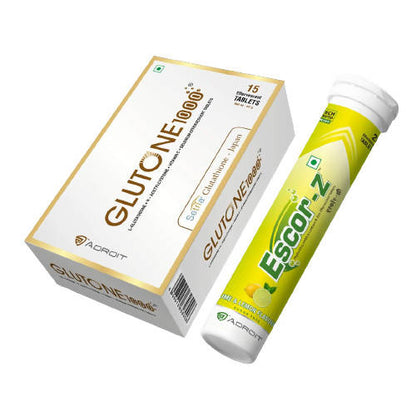 Glutone 1000 & Escor-Z Tablets Combo Pack - Indyancart