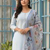 Dhiyona IE Roun Neck Straight Kurta With Trousers & With Dupatta