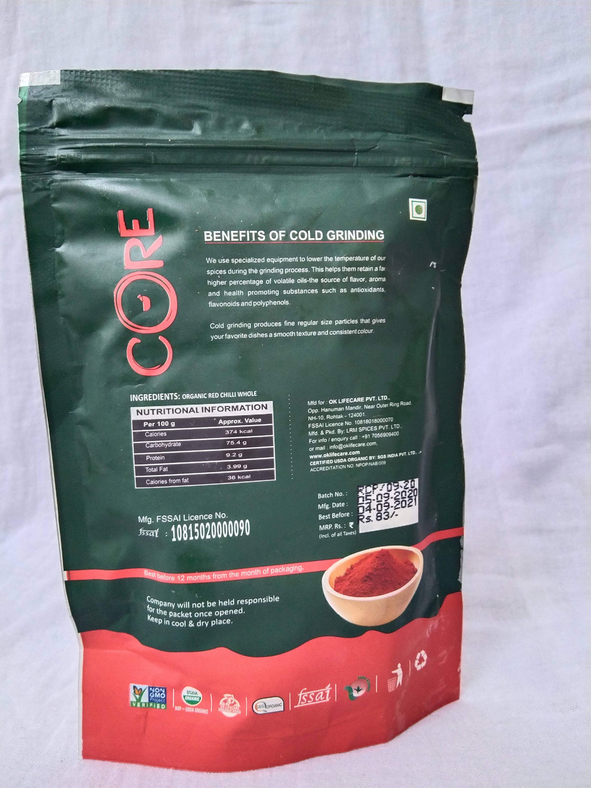 Ok Life Care Core Red Chilli Powder