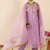 Dhiyona IE Women Ethnic Motifs Embroidered Regular Thread Work Kurta with Trousers & With Dupatta
