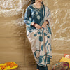 Indyancart IE Women Floral Printed Regular Beads and Stones Kurta with Trousers & With Dupatta
