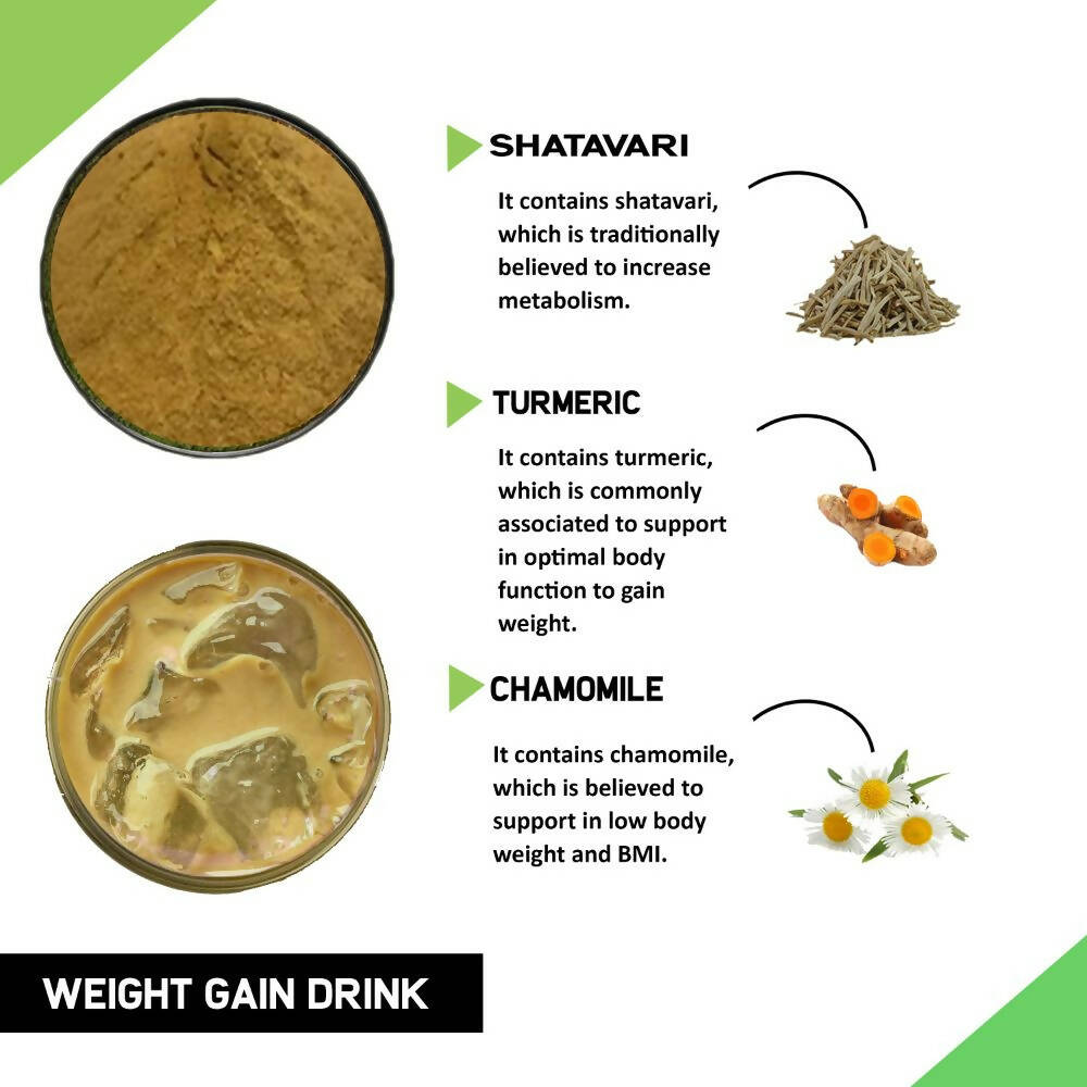 Just Vedic Weight Gain Drink Mix - Indyancart
