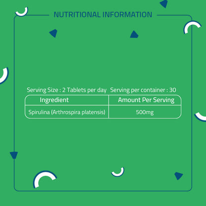 Laurik Spirulina 500Mg Supplement Tablets