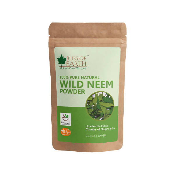 Bliss of Earth 100% Pure Natural Wild Neem Powder - Indyancart