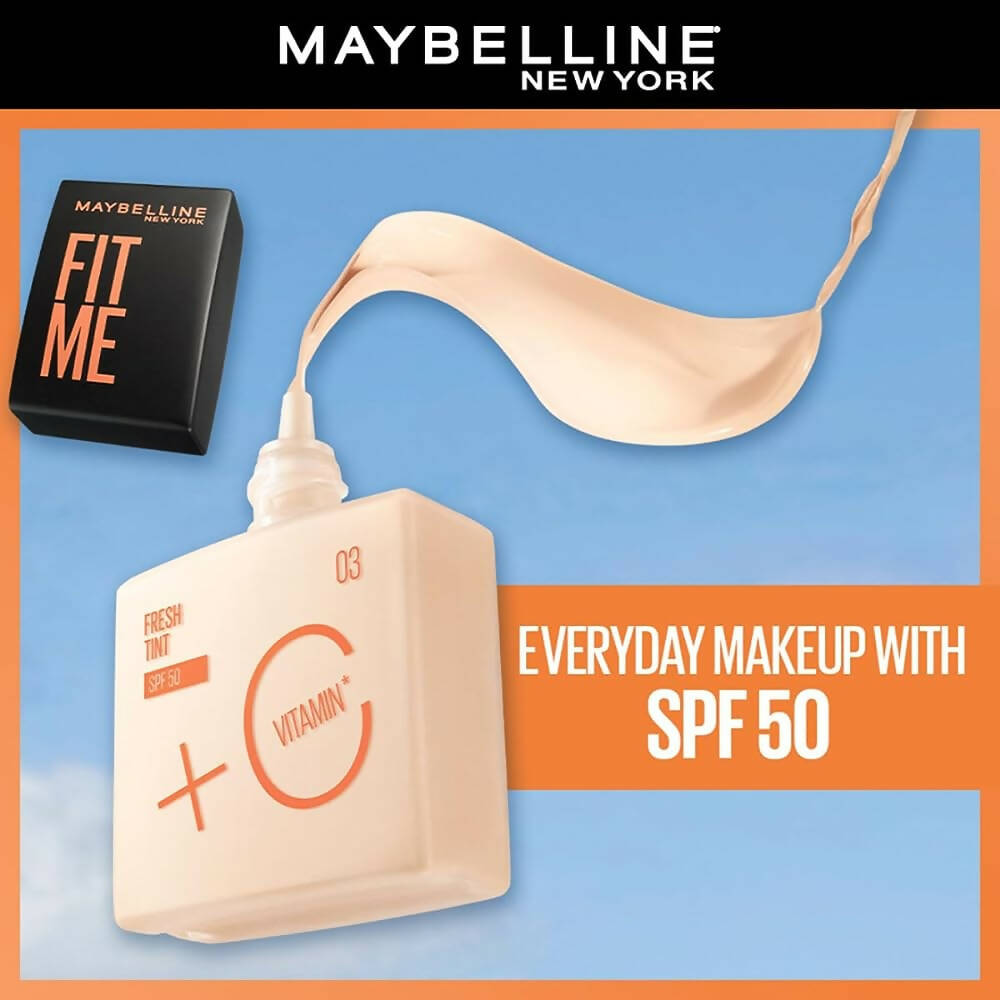 Maybelline New York Fit Me Fit Me Fresh Tint With SPF 50 & Vitamin C Foundation - Shade 05 - Indyancart
