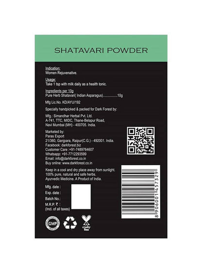 Dark Forest Shatavari Powder