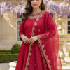 Dhiyona IE Floral Embroidered Zari Work Panelled Anarkali Kurta With Trouser & Dupatta
