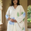 Dhiyona IE Women's Women Floral Printed Linen Kurta with Trousers & Dupatta
