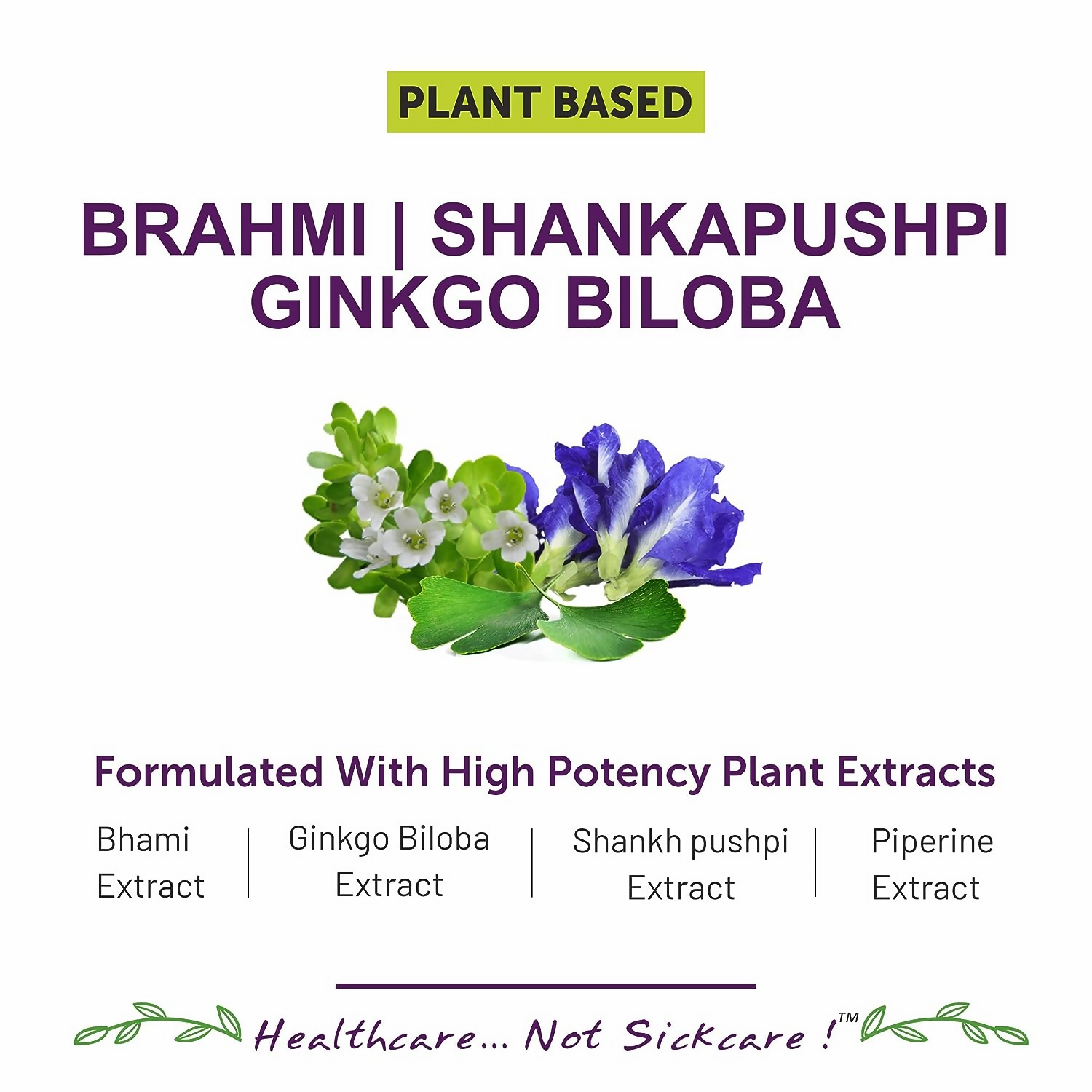 Bliss Welness Brahmi Shankpushpi Ginkgo Biloba Tablets - Indyancart