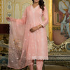 Dhiyona VA Women's Floral Embroidered Regular Pure Cotton Kurta with Trousers & With Dupatta