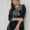 Dhiyona IE Floral Embroidered Regular Thread Work Kurta With Trousers