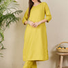 Dhiyona IE Women Solid Kurta with Trousers