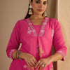 Dhiyona IE Embroidered Pure Cotton Tunic With Trousers Co-Ords