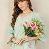 Dhiyona IE Embroidered A-Line Tunic With Trousers