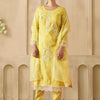 Dhiyona IE Women Floral Embroidered Regular Thread Work Kurta with Trousers & With Dupatta