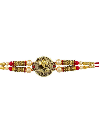 Anouk Set Of 3 Lord Ganesha Elegant Cotton Thread Rakhi